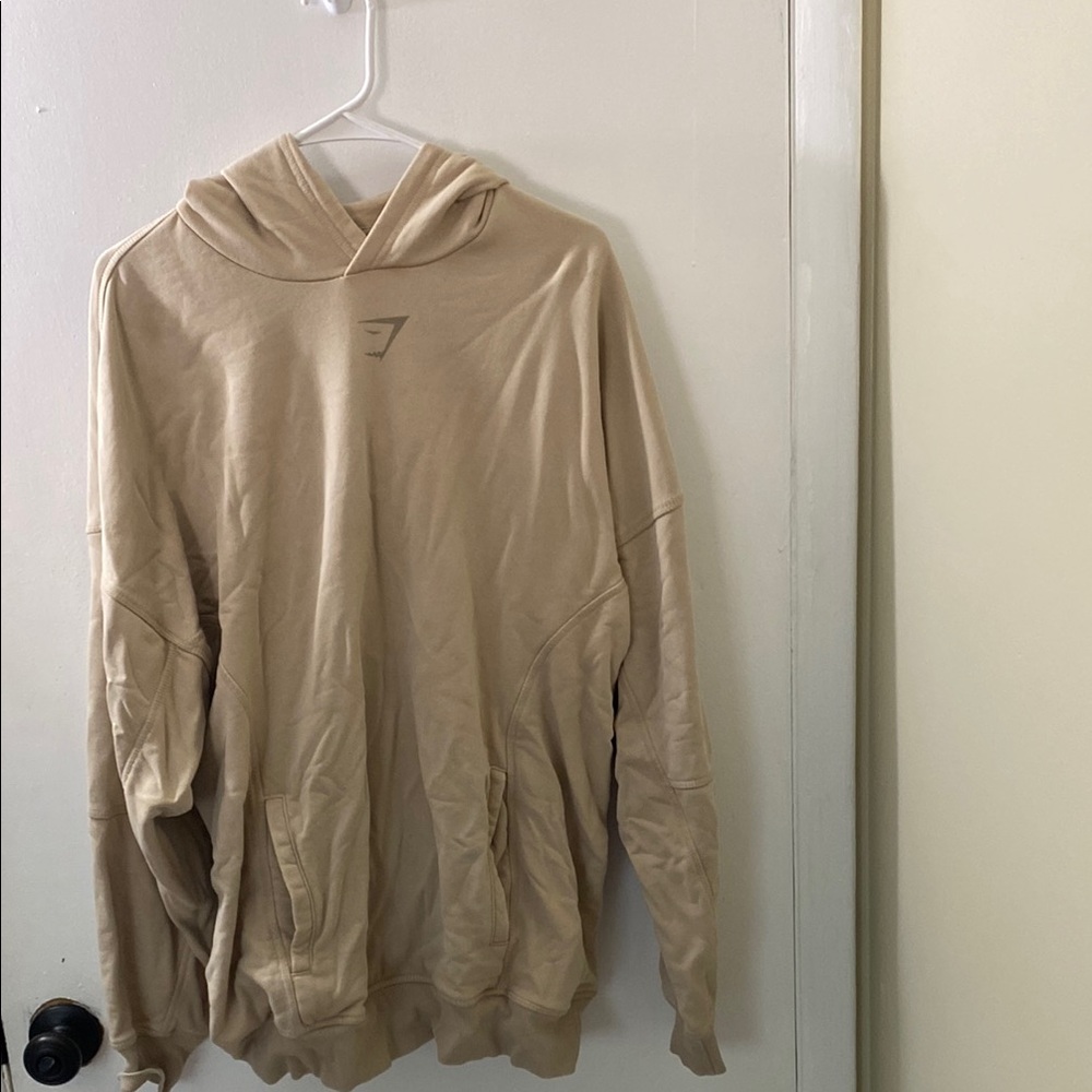 Gymshark Beige Hoodie with Logo